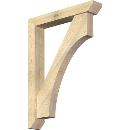 Ekena Millwork Westlake Slat Rough Sawn Bracket w/ Offset Brace, Douglas Fir, 6"W x 36"D x 48"H BKT0604X36X48WTL06RDF